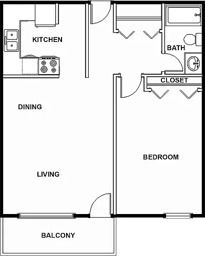 Floor plan 1X1
