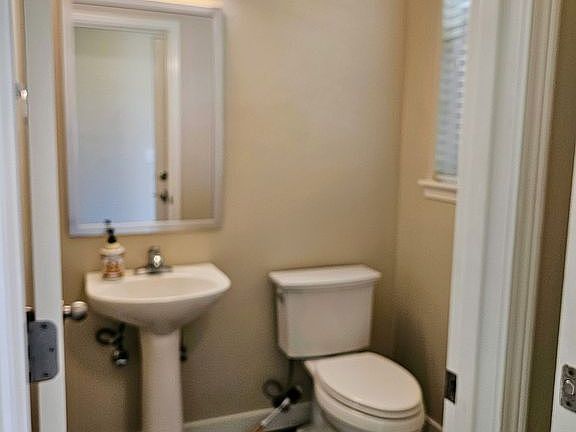Powder Room inside front doo