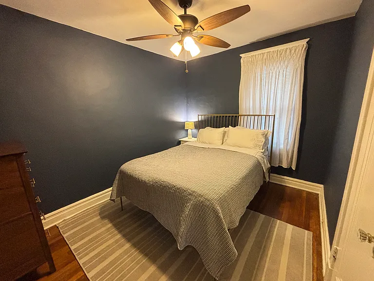Bedroom 1; pictured with Queen-sized bed