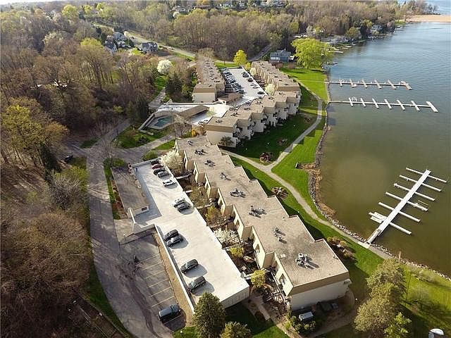 Bay Village condominiums and docks