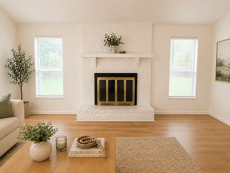 Main Living Room - Wood Burning Fireplace