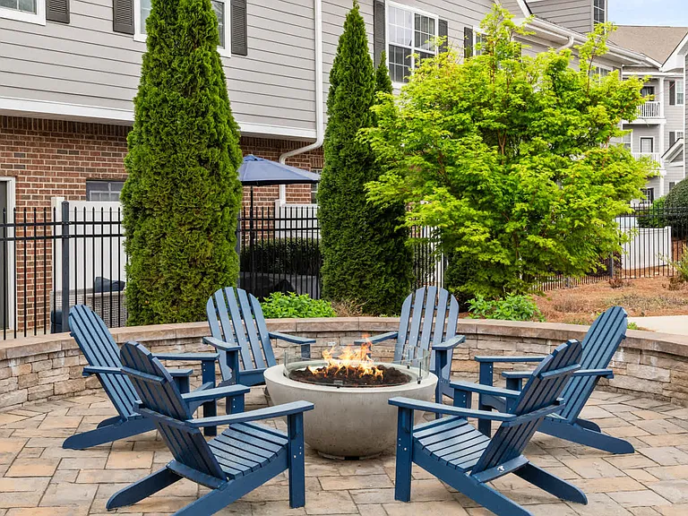 Outdoor Lounge with Fireplace