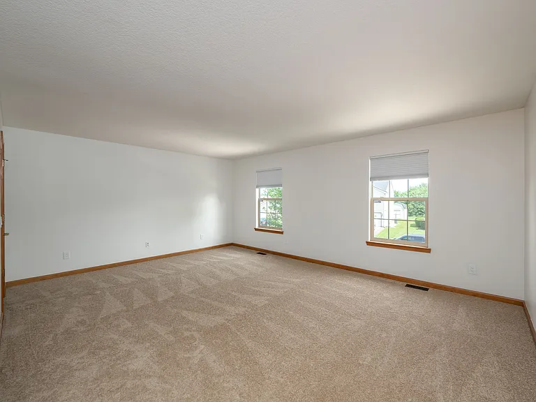 Generously sized primary bedroom