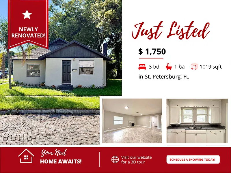 3 bed, 1.0 bath, 1019 sqft, $1,750 — Photo 1