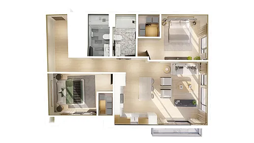 Floor plan 2Bed 2Bath
