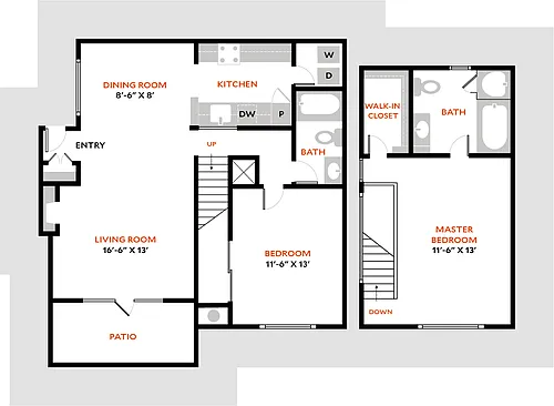 Floor plan South 2B
