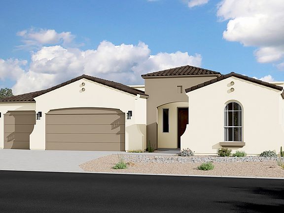 Spanish Elevation - 3 Car Garage