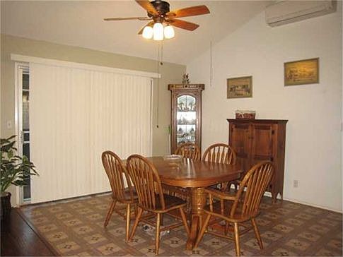 spacious dining area