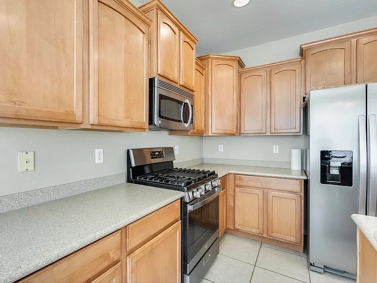 Kitchen with gas range