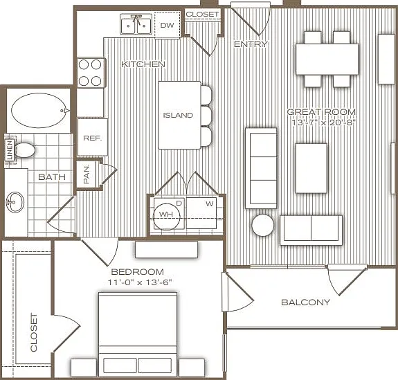 1 Bed 1 Bath 1 Bed 1 Bath