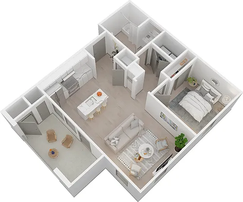Floor plan 1 BED 1 BATH