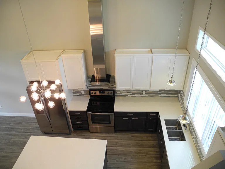 View of kitchen from overlook