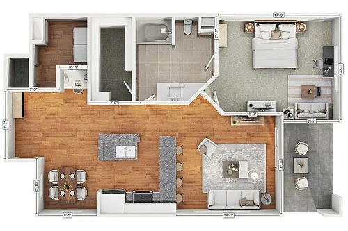 Floor plan 1E1