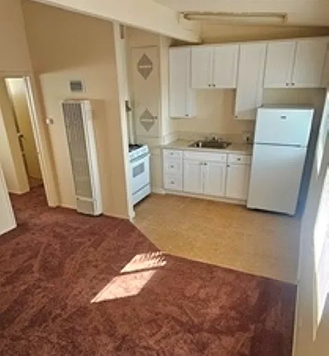 Kitchen : Gas Stove and Refrigerator