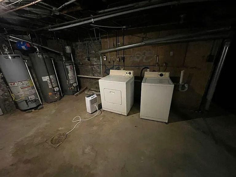 Basement separate laundry hookups