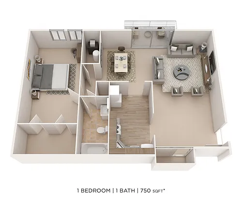 Floor plan One Bedroom