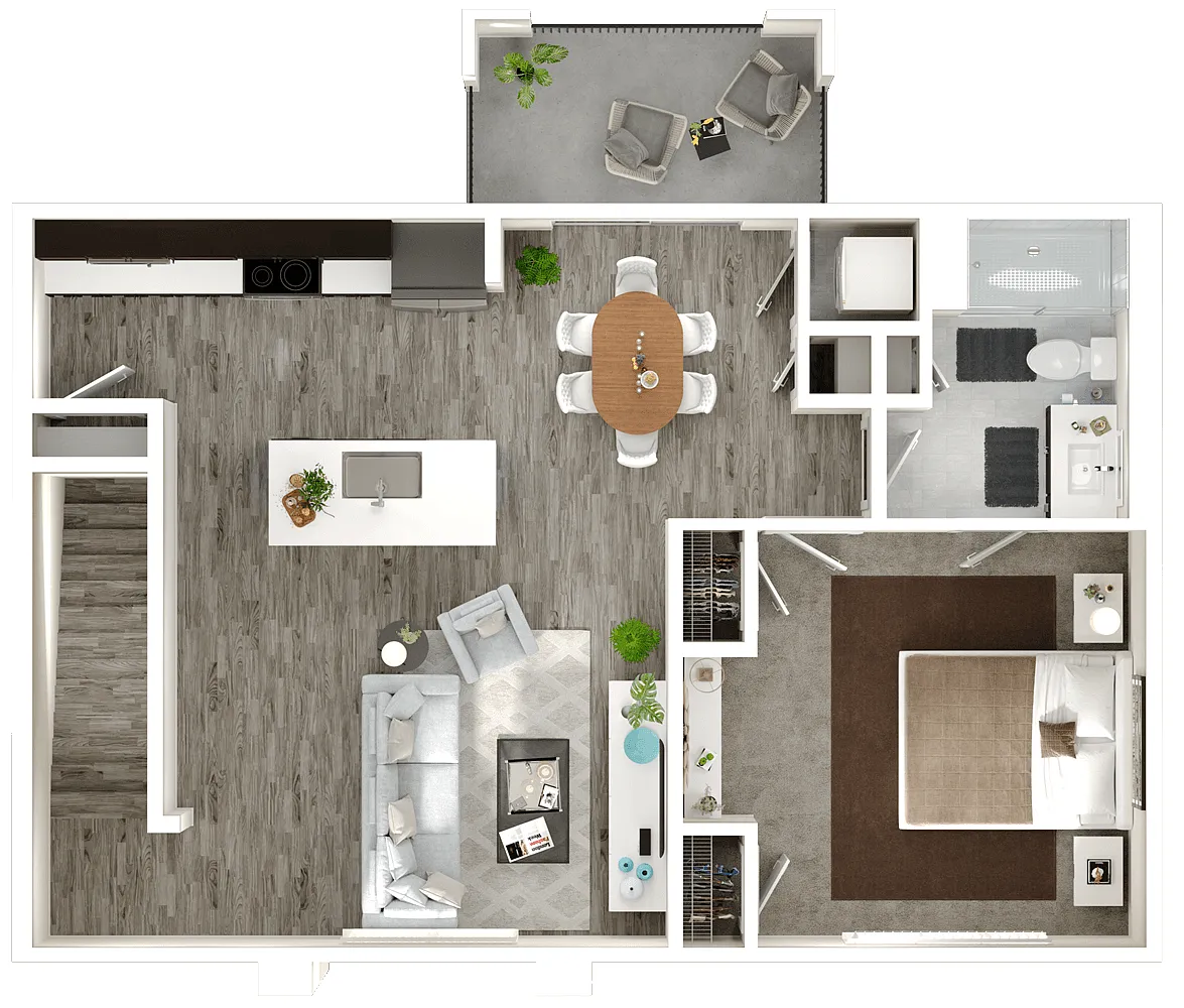 Floor plan 1x1 CAR