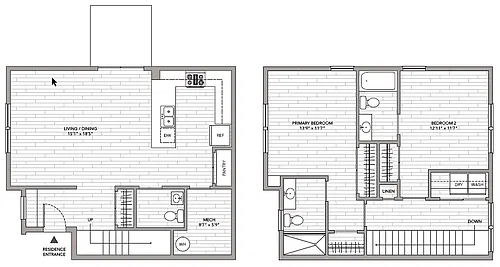 Floor plan 2 Bedroom M