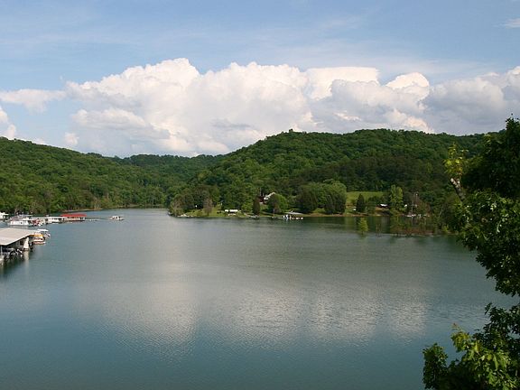 View of lake from balcony 