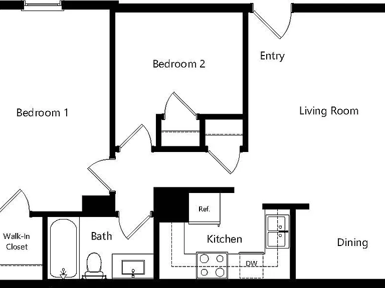 Pecan Grove 2x1 Floorplan Pecan Grove 2x1 Floorplan