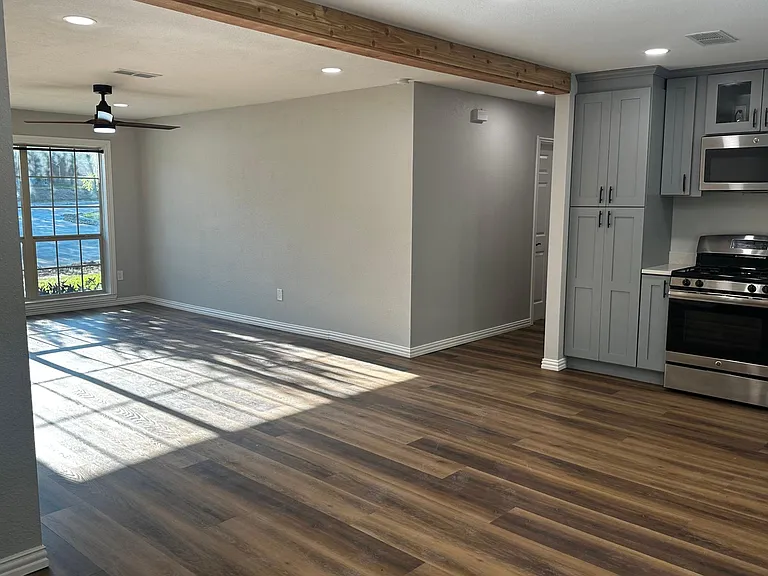 Facing Open Concept from Dining Area.