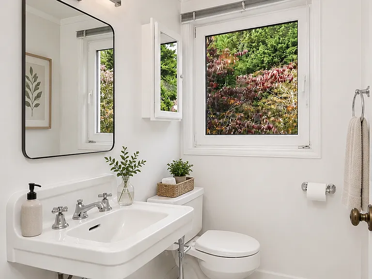 main bathroom with tub shower