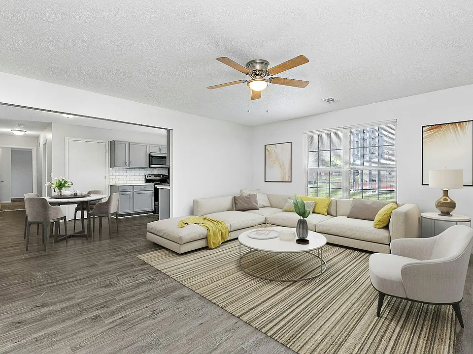 Virtually Staged Living/Dining/Kitchen