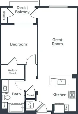 A2a: 1bed 1bath A2a: 1bed 1bath