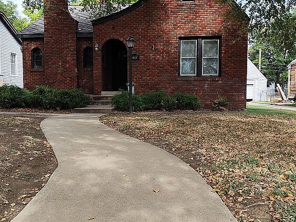 Side walk and front of house