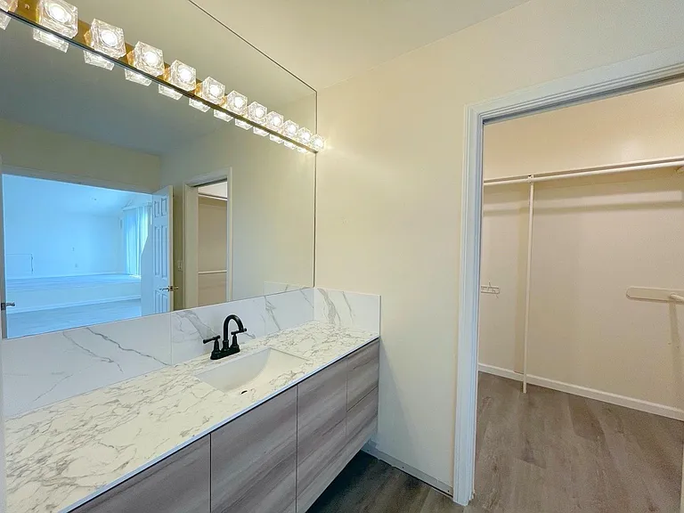 Master Bathroom with walk in closet view