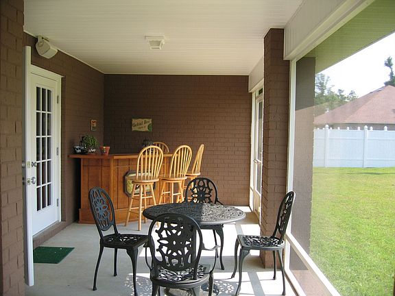 Screened back porch