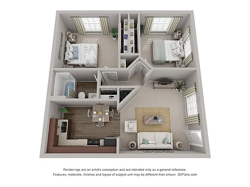 Floor plan Two Bedroom