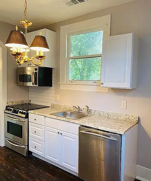 Microwave, range and dishwasher