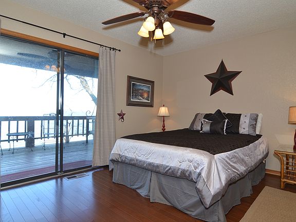 Bedroom has private balcony access