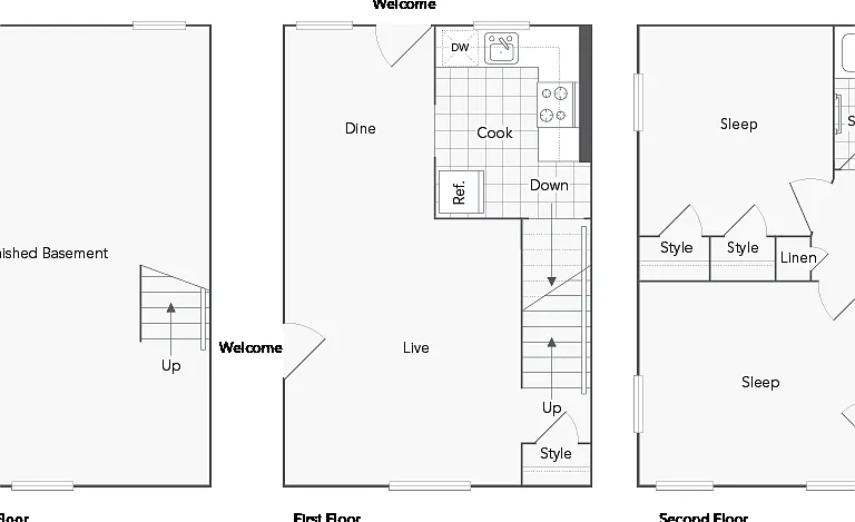 Berkley 2-Bedroom Floorplan Berkley 2-Bedroom Floorplan