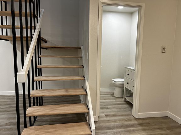 Real wood and upgraded half bath