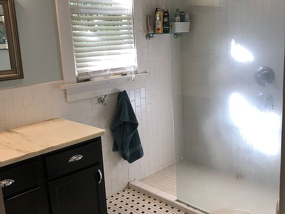 Master bath with subway tile