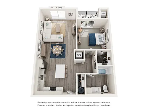Floor plan One Bed - A2
