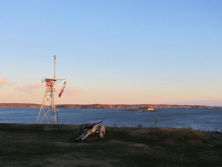 View of Fort Allen Park, 2 blocks from house.