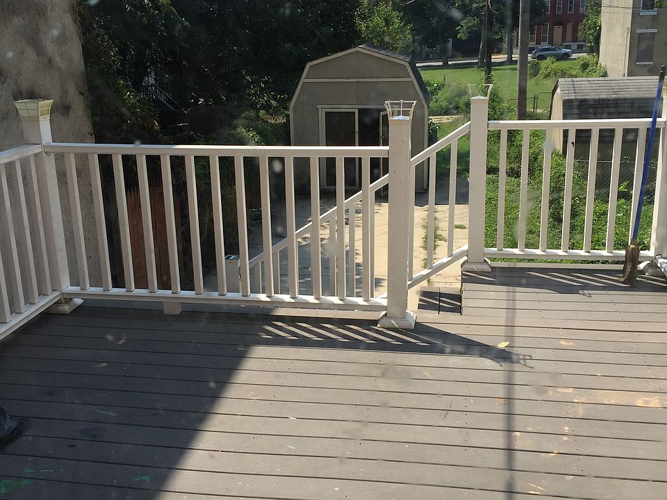 Deck into back yard