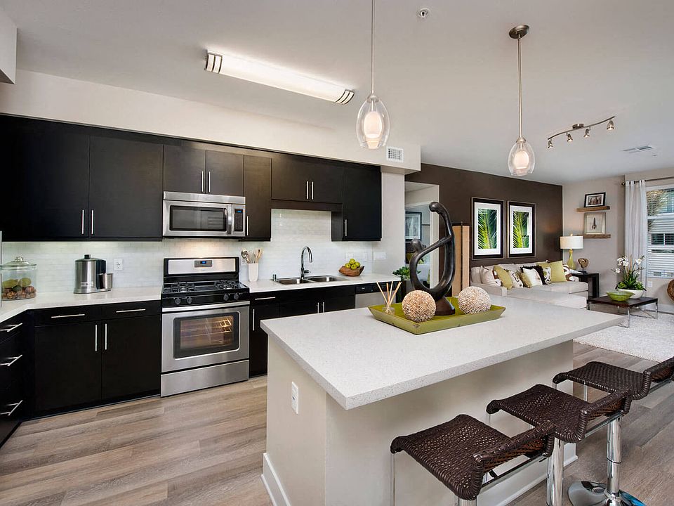 Stunning quartz countertops throughout