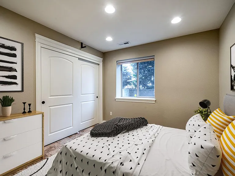 Bedroom 4. This image shows a virtually furnished space. Bedrooms come unfurnished.