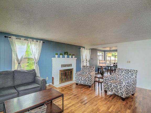 Living Room Area & Fireplace