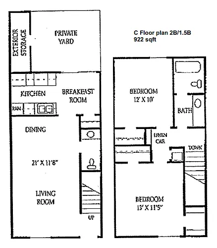 Floor plan 2X15