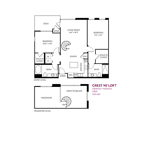 Floor plan Crest w Loft