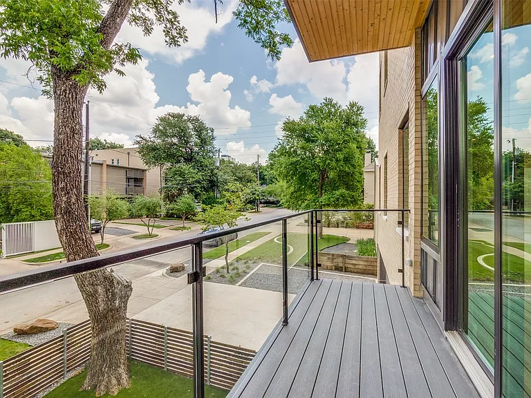 Balcony with quiet street views