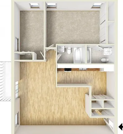 Two bedroom floor plan Two bedroom floor plan