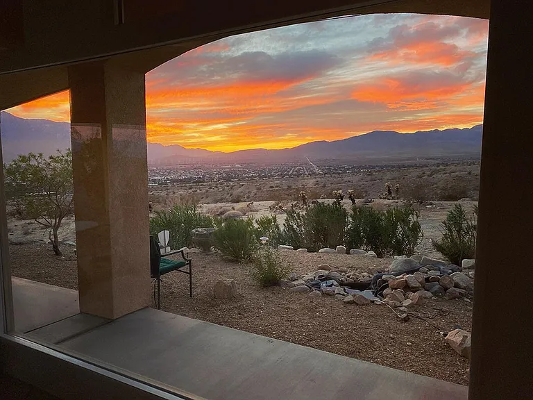 Sunset views from living room