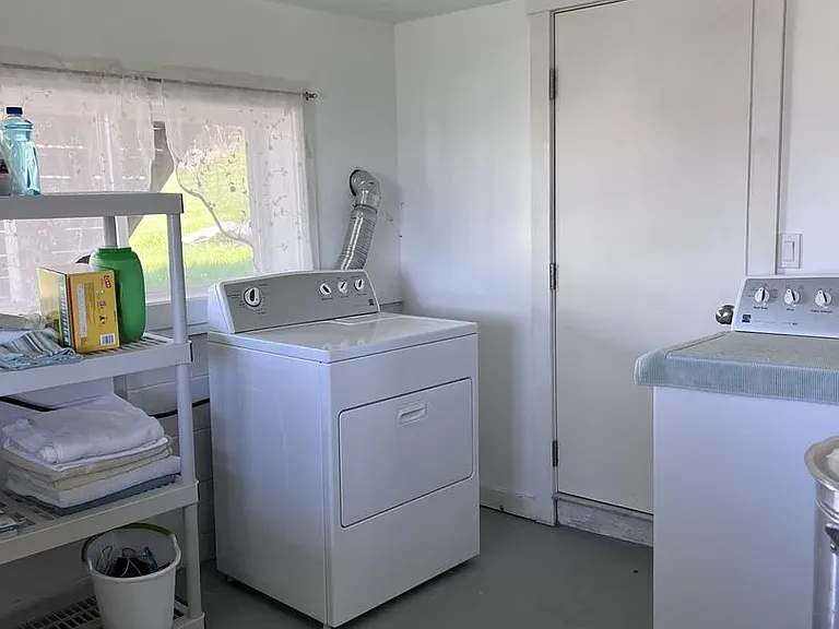 Lower level basement washer and dryer
