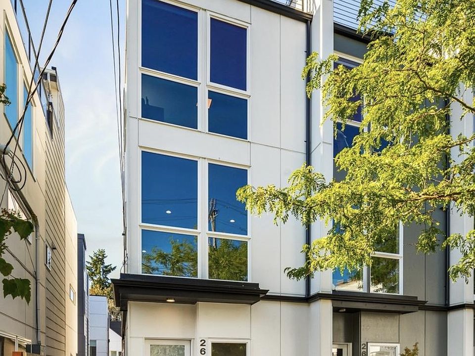 Street view perspective of townhouse